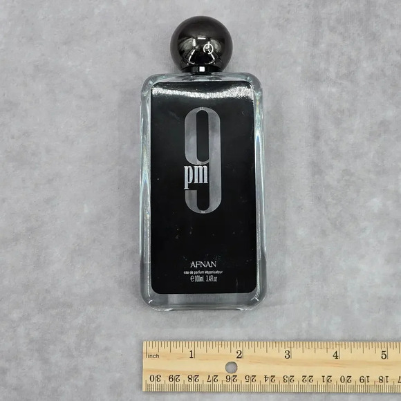 Afnan 9PM 3.4 FL Oz 100 ML Black Gray Clear Empty Collector Glass Bottle Only - Picture 6 of 6